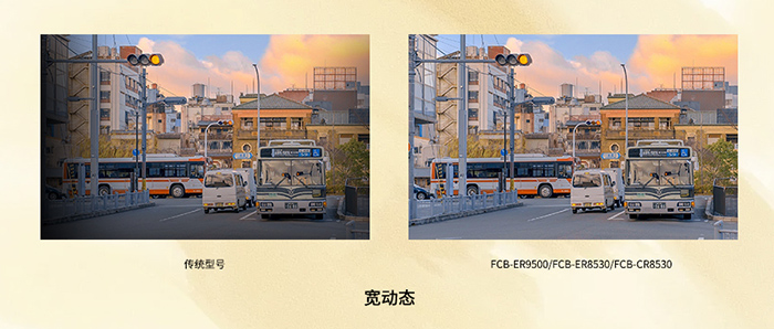 FCB-ER9500和FCB-ER8530的寬動(dòng)態(tài)對(duì)比