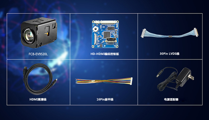 SONY FCB-EV9520L輸出HDMI視頻信號(hào)所需配件